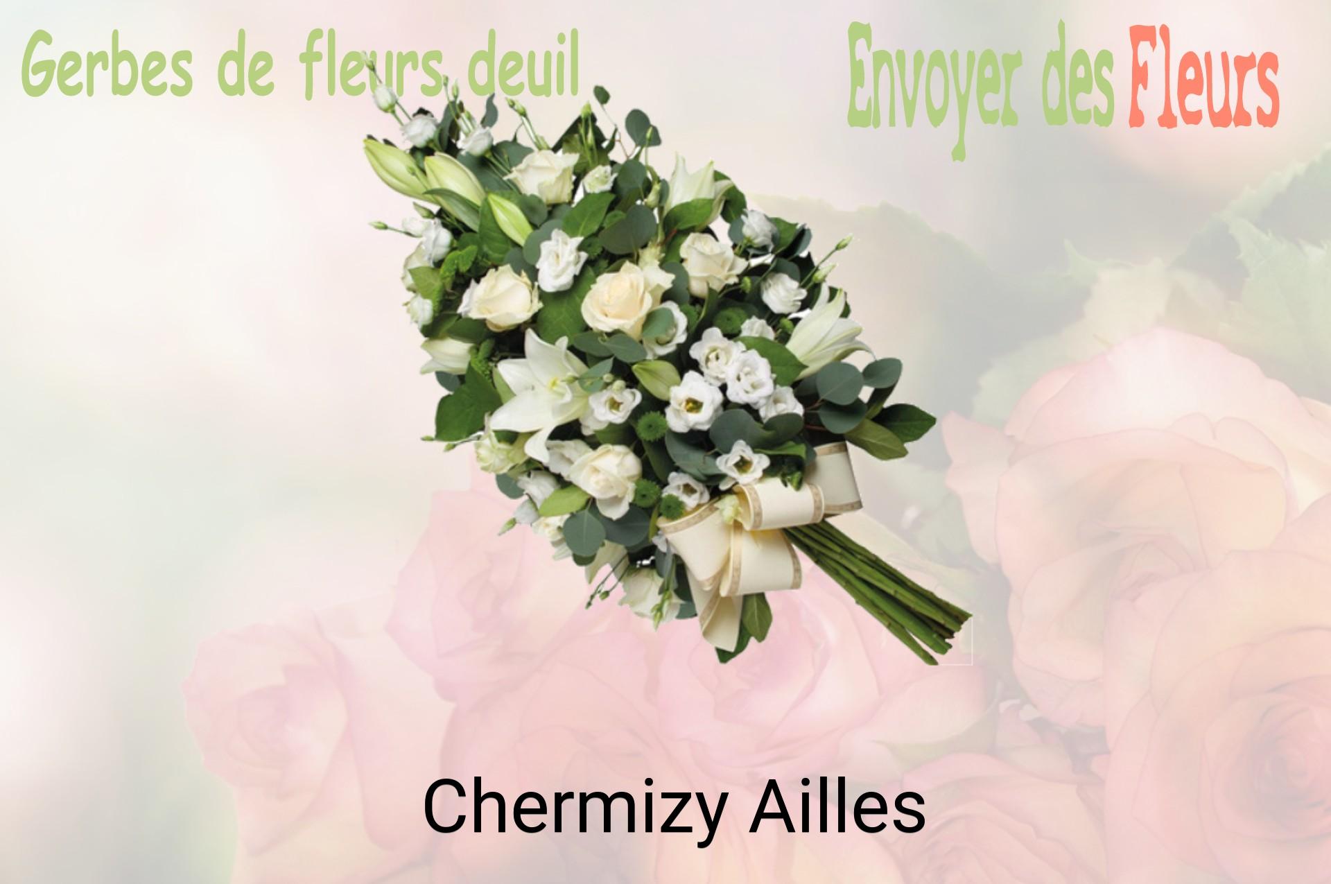 Gerbe de fleurs de deuil livrée à Chermizy-Ailles